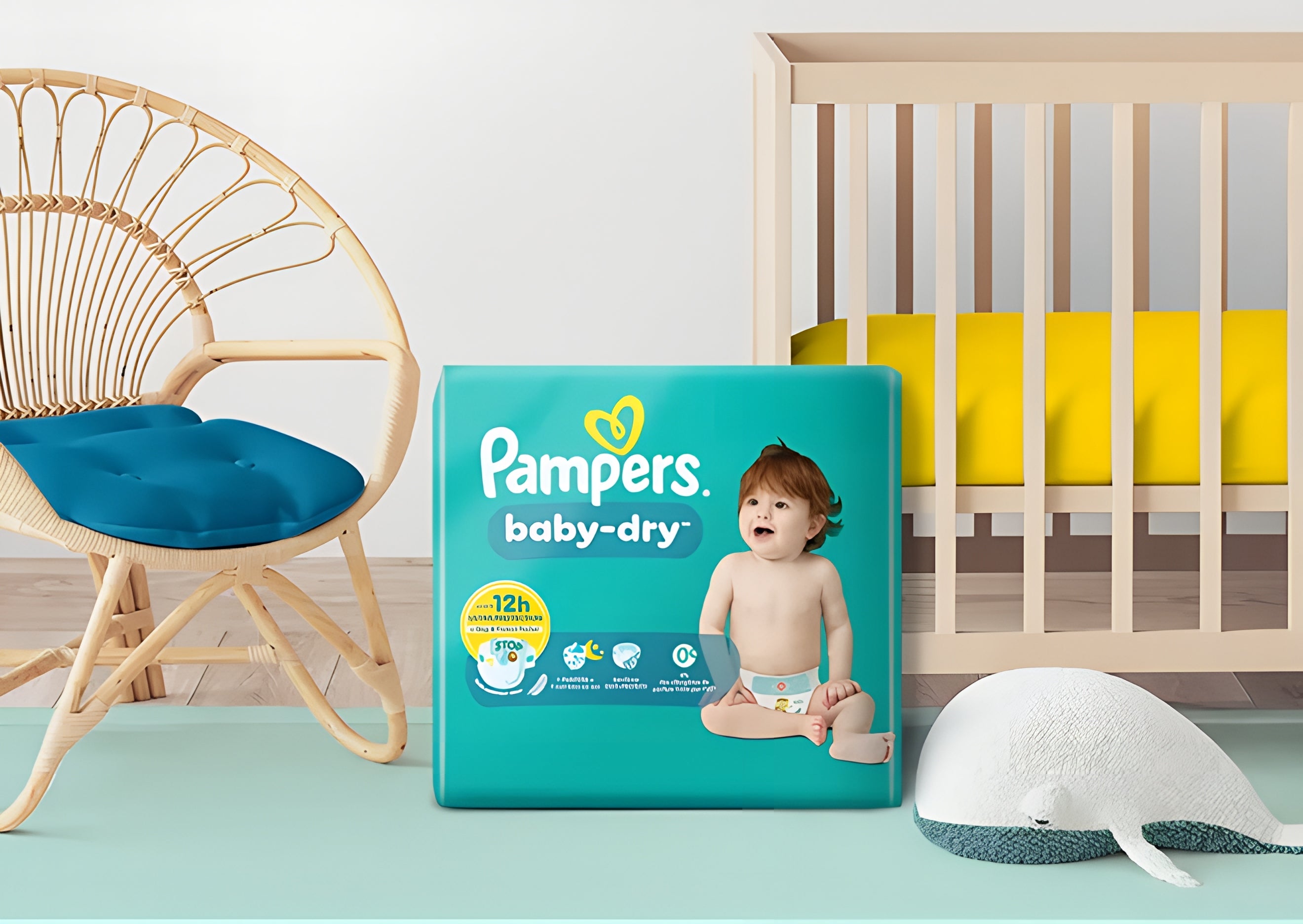 Couches Pampers Baby-Dry Taille 3 – Protection anti-fuite et absorption jusqu’à 12h pour bébés de 6 à 10 kg – Livraison rapide Coucouche.fr