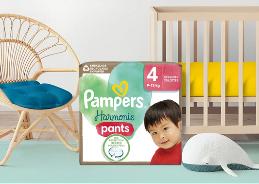Culottes Pampers Harmonie Pants Taille 4 – Couches-culottes écologiques et douces pour bébés de 9 à 14 kg – Livraison rapide Coucouche.fr