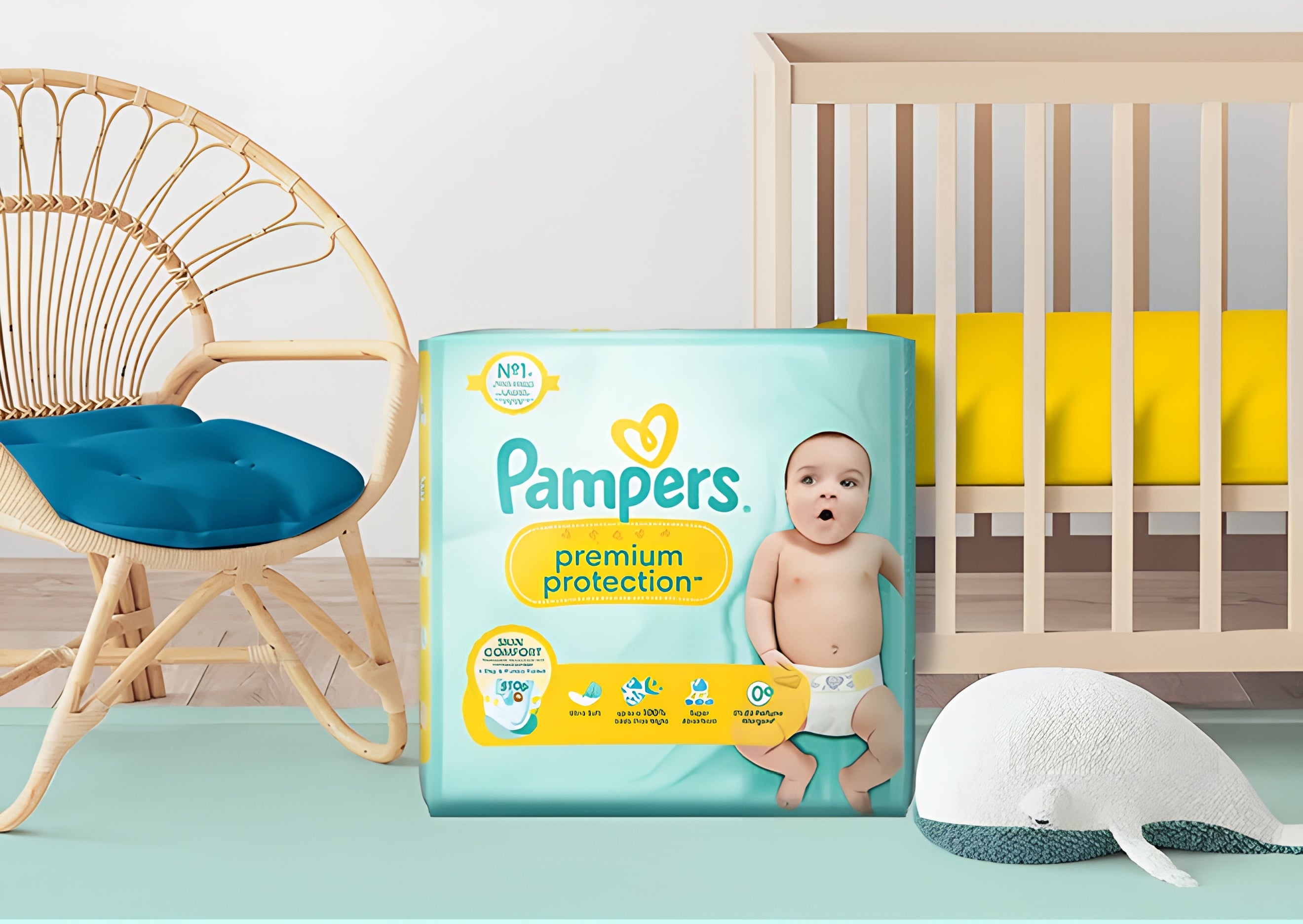 Couches Pampers Premium Protection Taille 3 – Ultra-douces et absorbantes pour bébés de 6 à 10 kg – Livraison rapide Coucouche.fr